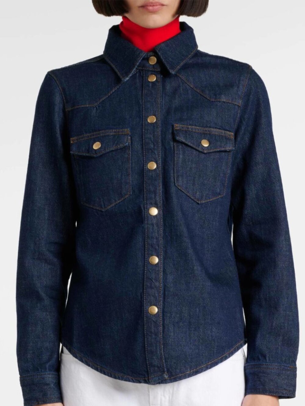 FRAME Heritage Denim Shirt Long Sleeve Womens size S